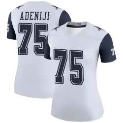 Women's Hakeem Adeniji Dallas Cowboys No.75 Legend Color Rush Jersey - White