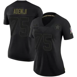 Women's Hakeem Adeniji Dallas Cowboys No.75 Limited 2020 Salute To Service Jersey - Black