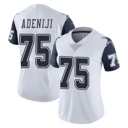 Women's Hakeem Adeniji Dallas Cowboys No.75 Limited Color Rush Vapor Untouchable Jersey - White