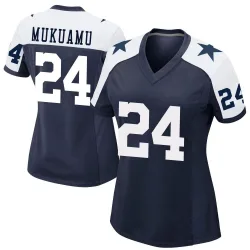 Women's Israel Mukuamu Dallas Cowboys No.24 Game Alternate Jersey - Navy