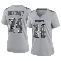 Women's Israel Mukuamu Dallas Cowboys No.24 Game Atmosphere Fashion Jersey - Gray