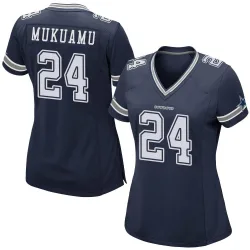 Women's Israel Mukuamu Dallas Cowboys No.24 Game Team Color Jersey - Navy