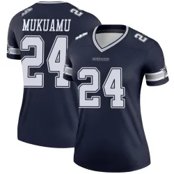 Women's Israel Mukuamu Dallas Cowboys No.24 Legend Jersey - Navy