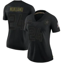 Women's Israel Mukuamu Dallas Cowboys No.24 Limited 2020 Salute To Service Jersey - Black