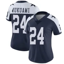Women's Israel Mukuamu Dallas Cowboys No.24 Limited Alternate Vapor Untouchable Jersey - Navy