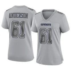 Women's Jack Anderson Dallas Cowboys No.61 Game Atmosphere Fashion Jersey - Gray