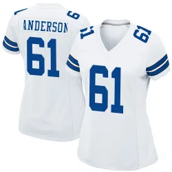 Women's Jack Anderson Dallas Cowboys No.61 Game Jersey - White
