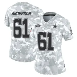 Women's Jack Anderson Dallas Cowboys No.61 Limited 2024 Salute to Service Jersey - Arctic Camo