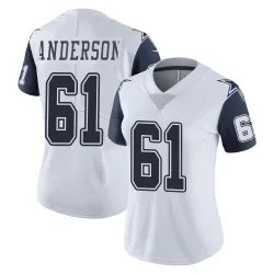 Women's Jack Anderson Dallas Cowboys No.61 Limited Color Rush Vapor Untouchable Jersey - White