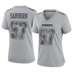 Women's Jack Sanborn Dallas Cowboys No.57 Game Atmosphere Fashion Jersey - Gray