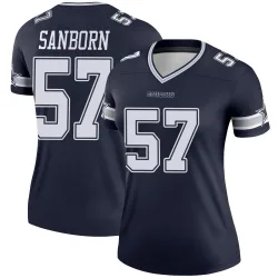 Women's Jack Sanborn Dallas Cowboys No.57 Legend Jersey - Navy