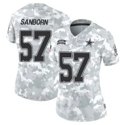 Women's Jack Sanborn Dallas Cowboys No.57 Limited 2024 Salute to Service Jersey - Arctic Camo