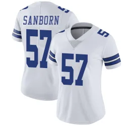 Women's Jack Sanborn Dallas Cowboys No.57 Limited Vapor Untouchable Jersey - White
