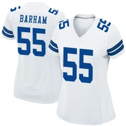 Women's Jaishawn Barham Dallas Cowboys No.55 Game Jersey - White