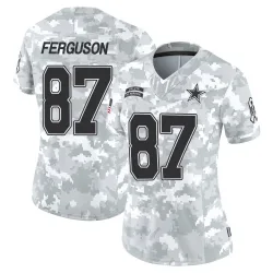 Women's Jake Ferguson Dallas Cowboys No.87 Limited 2024 Salute to Service Jersey - Arctic Camo