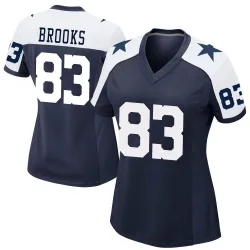 Women's Jalen Brooks Dallas Cowboys No.83 Game Alternate Jersey - Navy