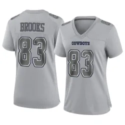 Women's Jalen Brooks Dallas Cowboys No.83 Game Atmosphere Fashion Jersey - Gray