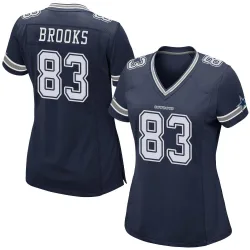 Women's Jalen Brooks Dallas Cowboys No.83 Game Team Color Jersey - Navy