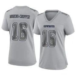 Women's Jalen Moreno-Cropper Dallas Cowboys No.16 Game Atmosphere Fashion Jersey - Gray