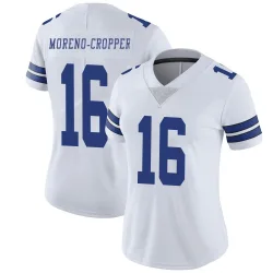 Women's Jalen Moreno-Cropper Dallas Cowboys No.16 Limited Vapor Untouchable Jersey - White