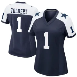 Women's Jalen Tolbert Dallas Cowboys No.1 Game Alternate Jersey - Navy