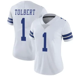 Women's Jalen Tolbert Dallas Cowboys No.1 Limited Vapor Untouchable Jersey - White