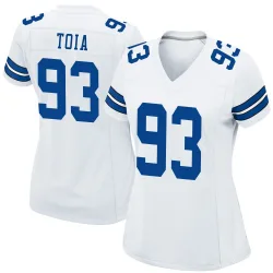 Women's Jay Toia Dallas Cowboys No.93 Game Jersey - White