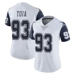 Women's Jay Toia Dallas Cowboys No.93 Limited Color Rush Vapor Untouchable Jersey - White