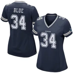Women's Jaydon Blue Dallas Cowboys No.34 Game Team Color Jersey - Navy