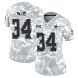 Women's Jaydon Blue Dallas Cowboys No.34 Limited 2024 Salute to Service Jersey - Arctic Camo