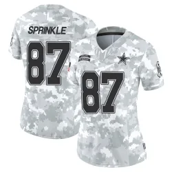 Women's Jeremy Sprinkle Dallas Cowboys No.87 Limited 2024 Salute to Service Jersey - Arctic Camo