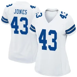 Women's Joe Jones Dallas Cowboys No.43 Game Jersey - White