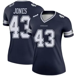 Women's Joe Jones Dallas Cowboys No.43 Legend Jersey - Navy