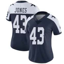 Women's Joe Jones Dallas Cowboys No.43 Limited Alternate Vapor Untouchable Jersey - Navy