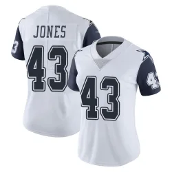 Women's Joe Jones Dallas Cowboys No.43 Limited Color Rush Vapor Untouchable Jersey - White