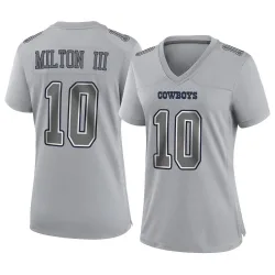 Women's Joe Milton III Dallas Cowboys No.10 Game Atmosphere Fashion Jersey - Gray