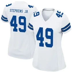 Women's John Stephens Jr. Dallas Cowboys No.49 Game Jersey - White
