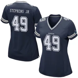 Women's John Stephens Jr. Dallas Cowboys No.49 Game Team Color Jersey - Navy