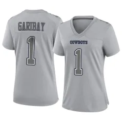 Women's Jonathan Garibay Dallas Cowboys No.1 Game Atmosphere Fashion Jersey - Gray