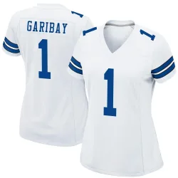 Women's Jonathan Garibay Dallas Cowboys No.1 Game Jersey - White