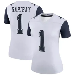 Women's Jonathan Garibay Dallas Cowboys No.1 Legend Color Rush Jersey - White