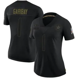 Women's Jonathan Garibay Dallas Cowboys No.1 Limited 2020 Salute To Service Jersey - Black
