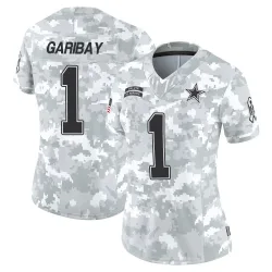 Women's Jonathan Garibay Dallas Cowboys No.1 Limited 2024 Salute to Service Jersey - Arctic Camo