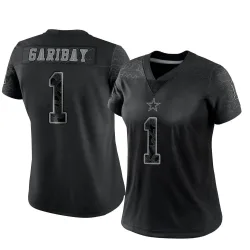 Women's Jonathan Garibay Dallas Cowboys No.1 Limited Reflective Jersey - Black