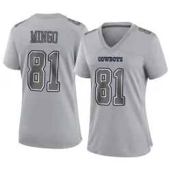 Women's Jonathan Mingo Dallas Cowboys No.81 Game Atmosphere Fashion Jersey - Gray