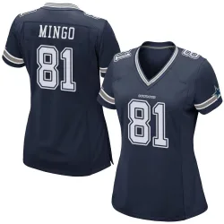 Women's Jonathan Mingo Dallas Cowboys No.81 Game Team Color Jersey - Navy