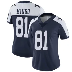 Women's Jonathan Mingo Dallas Cowboys No.81 Limited Alternate Vapor Untouchable Jersey - Navy