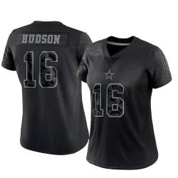 Women's Jordan Hudson Dallas Cowboys No.16 Limited Reflective Jersey - Black