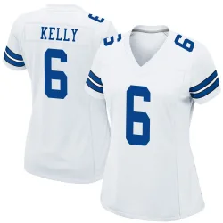 Women's Josh Kelly Dallas Cowboys No.6 Game Jersey - White