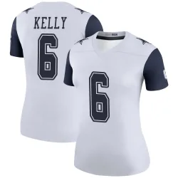 Women's Josh Kelly Dallas Cowboys No.6 Legend Color Rush Jersey - White